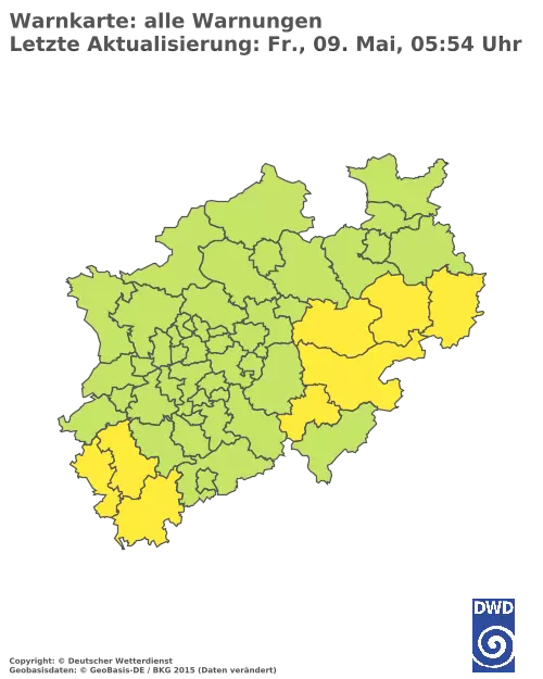 Aktuelle Wetterwarnungen für  Bielefeld