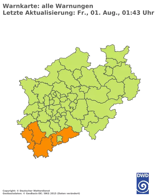 Aktuelle Wetterwarnungen für  Bielefeld