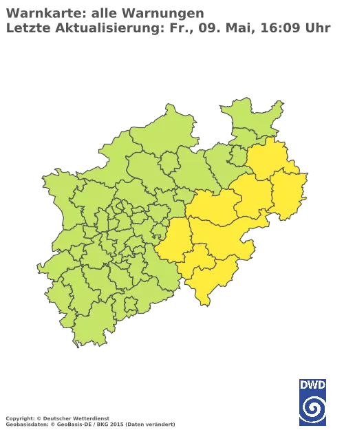 Aktuelle Wetterwarnungen für  Bielefeld