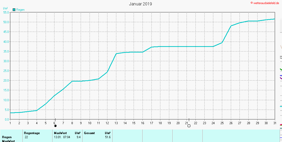 Niederschlag im Januar 2019