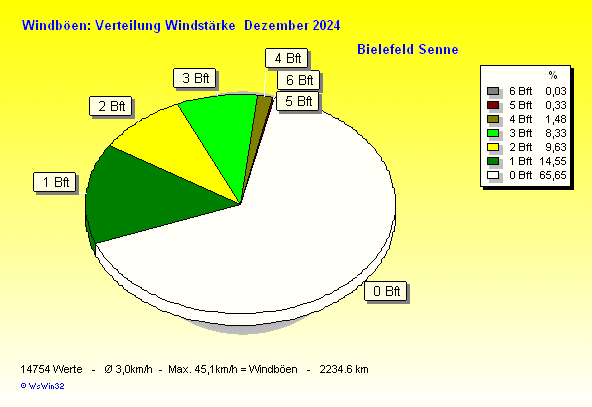 Windstärke im Dezember 2024